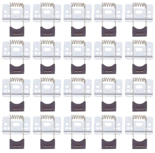 Veemoon 20pcs Downlight Spring Clips L Shape Design, Iron Material Panel Light Holder for Quick Assembly and Disassembly, Embedded Concealed Ceiling Light Brackets Suitable for Modern