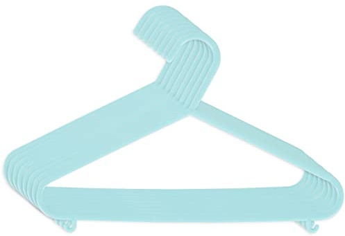 grucce appendiabiti bieco bambino del bambino del bambino gancio ganci di plastica per la conservazione guardaroba lunghezza armadietto 29,5 cm, 8 pezzi, turchese, stretta, ARTN 04.014.153