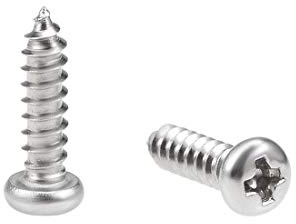 sourcing map 50stk. Selbstschneidend Schrauben Kreuzschlitzkopf 2.6x10mm | 316 Edelstahl, Anschluss Bolzen
