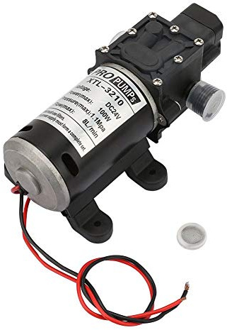 Membranpumpe, 24V 100W Elektrische Selbstansaugende Pumpe Hochdruckwasserpumpe mit Druckschalter für Industrieanlagen, Chemieanlagen, Schiffe, Getränkeabfüllungen usw