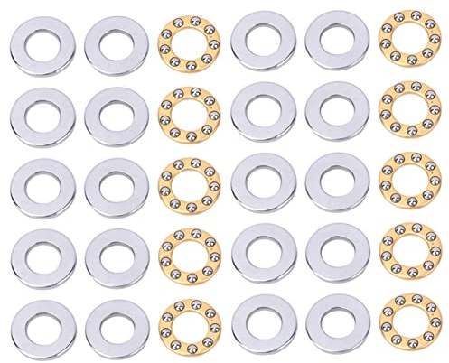 Axial-Kugellager Hochpräzise Hochleistungs-Flachstahllager Set 10PCS(F6-12M 6 * 12 * 4.5mm 10pcs)