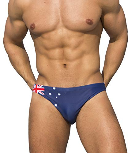EASEJUICY Herren Bademode Sexy Bikini Solid Schwimmhose Niedrige Taille Kordelzug, Aufl, M