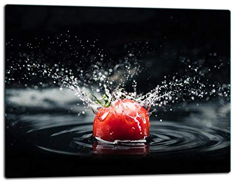 TMK ArtDeko – Schneidebrett Glas – Glasschneidebrett für die Küche 52x40 cm – Robust, Hygienisch & Rutschfest – Glas Schneidebrett – Zusätzliche Arbeitsfläche – Vielseitige Nutzung