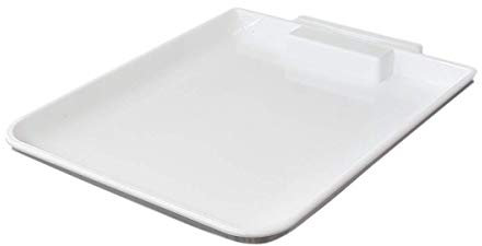 intervisio Tropfschale für Desinfektionsspender, Abtropfschale Desinfektionsmittelspender, Universal-Tropfschale aus weißem ABS-Kunststoff, Tropfschutz für mehr Hygiene, Wandmontage, 1 Stück