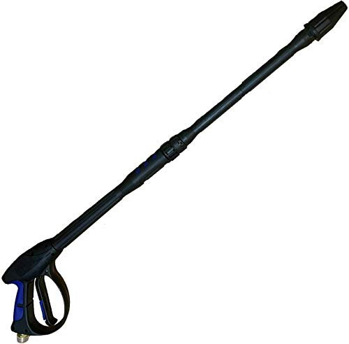 Pistola y lanza de alta presión M&M Smartek Profi/Hobby M22 IG/AG de 2 piezas, adecuada para las limpiadoras de alta presión Kärcher Kränzle Kranzle HD y HDS (pistolas & lanza Turbo)