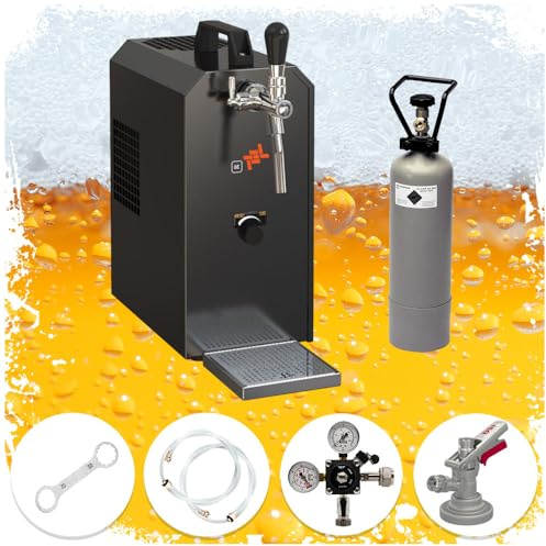 ich-zapfe Set completo – Impianto di spillo, impianto di spillatura per birra Jet 30, refrigeratore a 1 condotto, fino a 35 litri/h, testa di spillo: triangolare