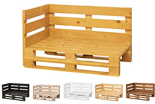 Chaise Longue Sofa Palets geschliffen und gebürstet Innen/Außen Neuer Palettensessel/Sofa für Patio (120 cm x 60 cm, Eichenholz)