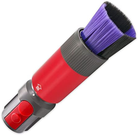 Scratch-free Dusting Brush Attachment Replacement Compatible with Dyson Outsize V7 V8 Cyclone V10 V11 V12 Detect Slim V15 Detect Vacuum Cleaner, Nreirly Self-cleaning Soft Dust Brush Vacuum Attachment