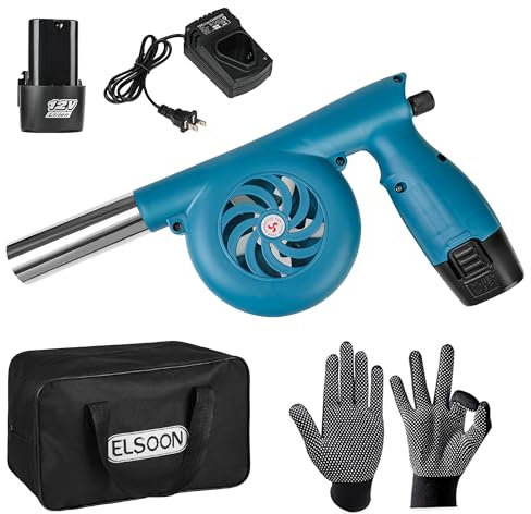 ELSOON Electric Bellows Portable Fireplace Tools 12V 5000 RPM Fan Bellows Fire Wood Stove Blower Outdoor BBQ Camping Fire Fan