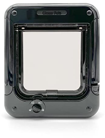 Closer Pets Black Rotary 4-Way-Locking Cat Flap
