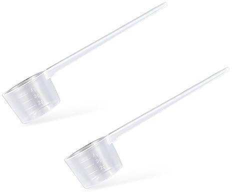 2 Piezas Cuchara Medidora de Plastico Transparente, Medidor de 5 Gramos Dosificadora, Mini Protein Scooper Polvo, para Cocina Condimento Aceite Café