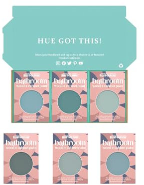 Rust-Oleum Bathroom Cabinet Paint in Satin Finish – Ocean Blues Tester Box