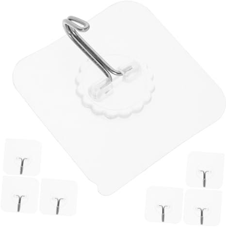 PRETYZOOM 20St Wandhaken Luffa-Haken Spüllappenhaken edelstahlhaken bag hook Saugnapfhaken Wandaufhänger selbstklebende Haken Kleidung Kleiderhaken kleiner Haken anschließen