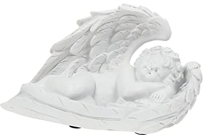 OUNONA 1Stk Engel Skulptur Harz-Engel-Skulptur Cherub Figur Kunsthandwerk aus Kunstharz Amor Desktop-Schmuck Engel-Ornament Weihnachten schmücken Ornamente Dekorationen