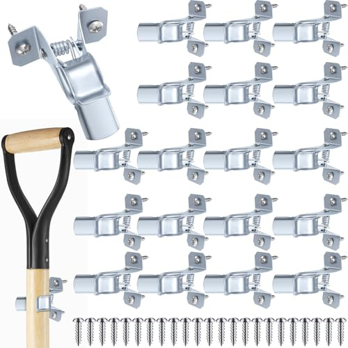 Zonon Robuste Federklemmen, Werkzeugaufhänger, Federklemmen, Garage, Schrank, Wand-Organizer für Werkzeuge, Rechen, Besen, Mops, ideal für die Organisation von Arbeits- und Lagerräumen, 30 Stück