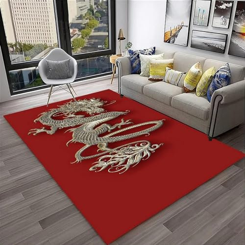 Drachentier-Dinosaurier Teppich Kinderteppich Wohnzimmerteppich Schlafzimmerteppich 3D-Gedruckter Superweicher Flanellteppich -Polyester-Soft-Touch,Leicht Zu Reinigen 80 X 120 cm -4W3M0O7
