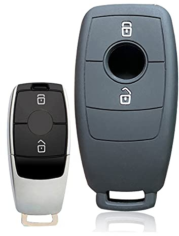 Silikon Autoschlüssel Schale Fernbedienung FOB Hülle für Mercedes-Benz GLK V Vito Viano Sprinter CLA CLS S GLE G GLS (Black)