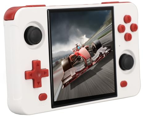 Handheld-Spielekonsole, Dual-Joystick, 4-Zoll-IPS-HD-Bildschirm, Retro-Spielekonsole mit 16G- und 64G-Speicherkarte, Tragbare 4000-mAh-Videospielkonsole für Kinder und Erwachsene