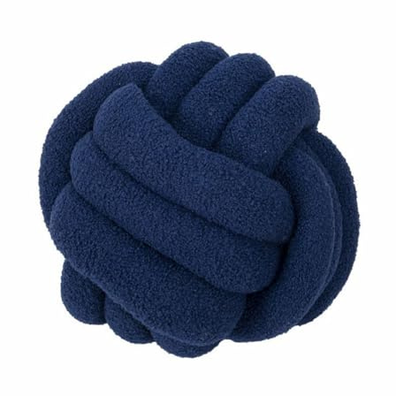 Aocase Knotenkugelkissen, Knotenkissen, Zimmer Deko, Geknotetes Ballkissen Handgewebte, Gewebtes, Geknotetes Kissen, Schlafzimmer Flechtkissen, Geknotetes Kissen für Sofa,Marineblau,22cm