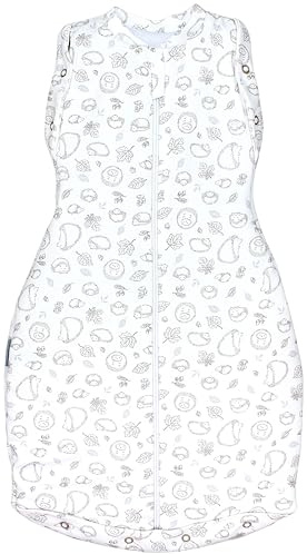 TupTam Baby Pucksack Swaddle Bag Wattiert Babyschlafsack unisex, Farbe: Wattiert 2.5 TOG/Igel Beige, Größe: 3-6 Monate