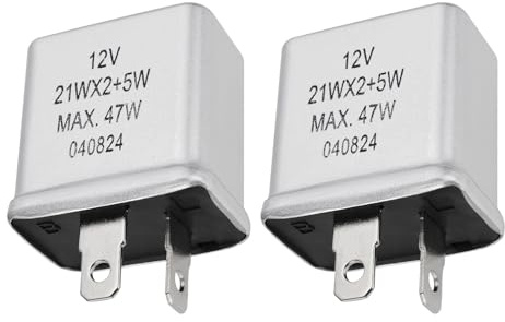 eMagTech 2 Stück 2-poliges Blinker-Blinkrelais 21Wx2+5W Ersatzteil SFB114 SFB115 GFU2124 Kompatibel mit Mini Oldtimer Kompatibel mit MGB Kompatibel mit Triumph