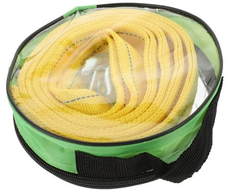 FUNOMOCYA 1stück Nylon Abschleppseil Mit Sicherheits-Haken Praktische Zugleine Für Geeignet Für Outdoor-einsätze Gelb Doppelt Verstärkt Für Notfälle
