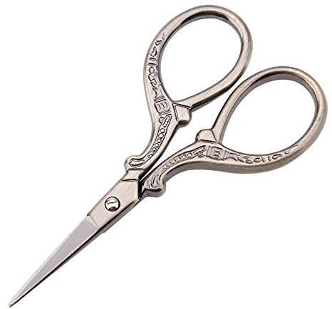 Stickschere, DIY Kreuzstich, antike Nähschere, kleines Stickscherenwerkzeug für Handarbeiten, Stickereien, Nähen, Basteln (Bronze)