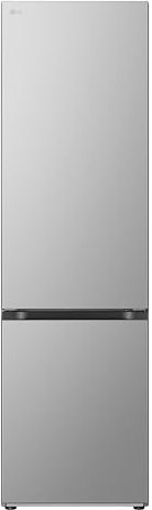 LG GBV22L0EPY Frigorifero combinato Total No Frost, 387L, Classe E, Door Cooling, Linear Cooling, Smart Diagnosis, Design con porte piatte, Apertura porte a filo muro, Prime Silver
