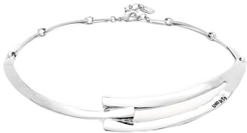 Uno de 50 Collana, rigida, in lega di metallo, placcata in argento sterling, Gioielli fatti a mano