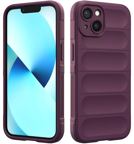 Custodia Compatibile con iPhone 13, Silicone Custodia per Tutto il Corpo, Copertura Antiurto con Fotocamera Protettivo, Cover Morbida al Tatto - Viola Scuro