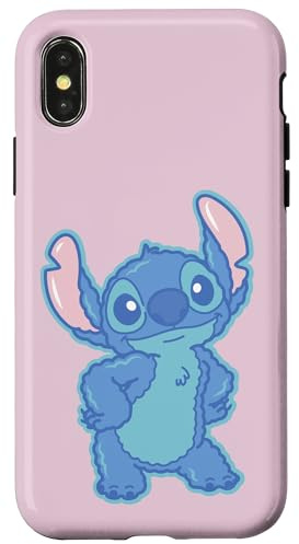 Disney Lilo & Stitch Fluffy Cute Pose Stitch Case for iPhone X/XS