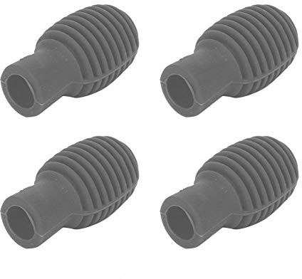 Dioche [4 Pezzi di Pratica del Tamburo in silicone] - Smorzatore di Bacchetta Muta Portatile per la Pratica per Principianti su Qualsiasi Kit - Flessibile e Facile da Trasportare (GRAY)
