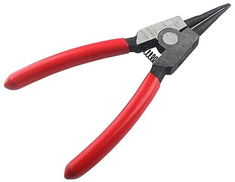 DIYEAH Alicates Para Arandelas Alicates Para Anillos De Seguridad Inoxidable Anillo De Seguridad Duraderos Abrazaderas De Acero Resorte De Compresión Rojo
