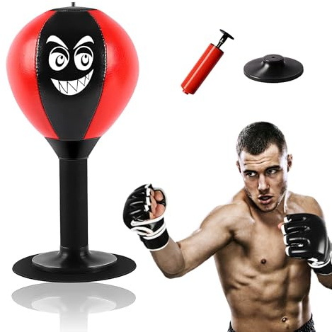 Punchingball, Boxball, Tisch Boxsack, Punch Pal Mit Saugnapf, Rot