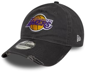 New Era Wash Distress 9Twenty Adjustable Cap LA Lakers Dunkelgrau, Size:OneSize