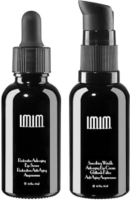 Contorno Occhi Antirughe Set - imim Star Eyes Crema & Siero con Acido Ialuronico, Riduce Rughe, Occhiaie e Borse, Idrata e Rassoda, 30ml×2 - Per Uomo e Donna