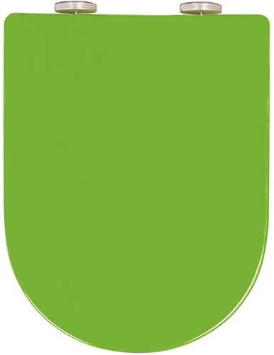 Sedile WC A Forma Di D, Copriwater A Chiusura Ammortizzata Con Cerniera Di Fissaggio Superiore, Sgancio Rapido Per Una Facile Da Montare E Pulire, Coperchio Per Water in PP Antiscivolo, Verde