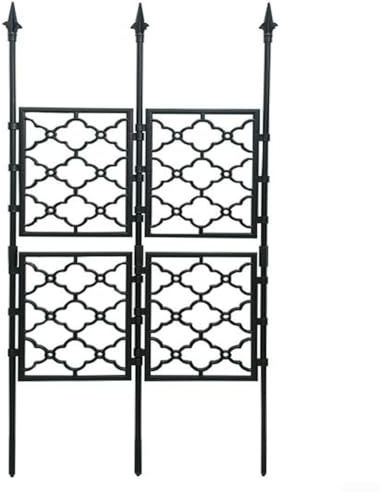 Treillis de jardin extérieur en acier inoxydable et plastique, système de support pour plantes grimpantes, fruits et légumes, support vertical pour petits jardins et pots (130 x 56 cm)