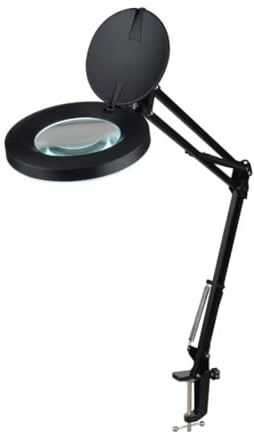 Semplix Lupen-LED-Tischleuchte (schwarz)