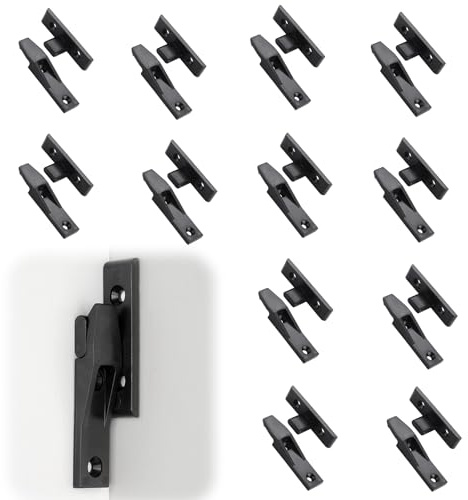 12 Pairs Keku Drop On, Hook On Push in Plinth Fasteners, Plinth Fasteners Fittings Press Fit Panel Clips Furniture Panel Board Connector Mount Fastener for Installing Office Desks Cabinets