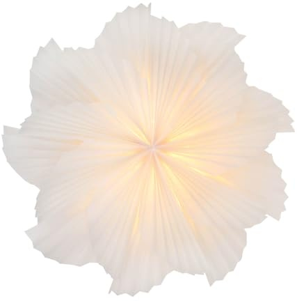 Mea-Living STELLA LILIA weiß 40 cm, Papierblume aus Pergamentpapier - Leuchtstern, Papierstern, Weihnachtsstern