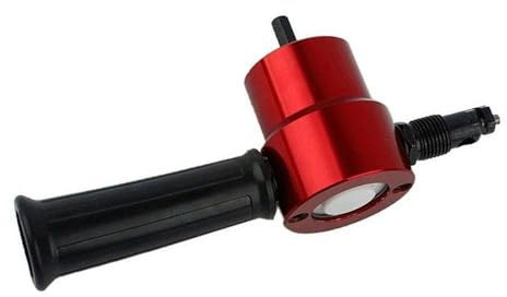 Aumotop Double-Head Sheet Metal Nibbler Cutter Versatile Nibbler Drill Attachment for Straight Curve and Circle Cutting, Works with Electric or Pneumatic Drill, Silver Color for Metalworkers (Red)