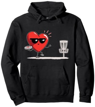 Discgolf Heart Disc Golf Lunettes de Soleil Saint-Valentin Sweat à Capuche