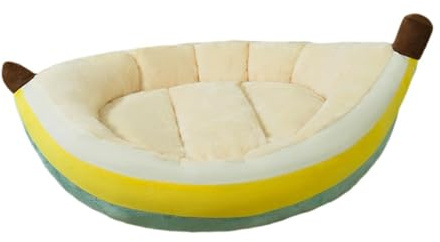 rongweiwang Cama para Gatos cómoda y Transpirable con Forma de plátano. Cama Nido Suave y acogedora para Perros y Gatos. Ofrece un Lugar de Descanso cómodo y cálido. Cojín para Perros y Funda