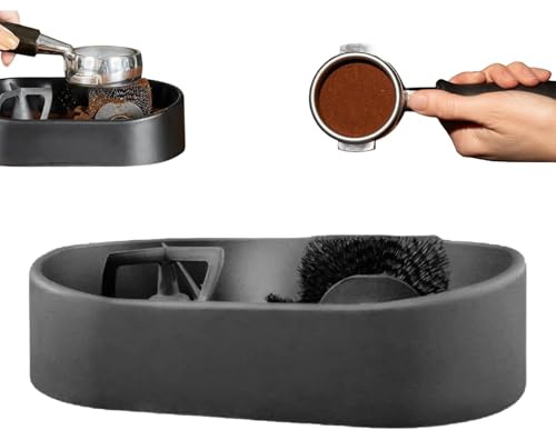 Nettoyeur De Porte-Filtre À Café, Nettoyeur Automatique Bac Marc Café, Kit Nettoyage Porte-Filtre Caffé avec Brosse Nettoyage & Récipient Marc Coffee, Kit De Nettoyages Machine Coffees Portefiltre