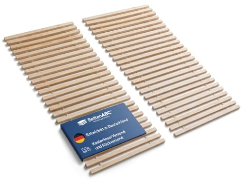 BettenABC - Rollrost Madera XXL - 180x200 cm - hergestellt aus massivem Buchenholz - hohe Stabilität - für alle Matratzen und Schlaftypen geeignet - einfache Montage & bis ca. 280 kg belastbar