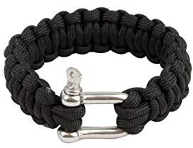 Highlander Paracord Bracelet D-Ring Black
