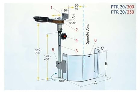 Optimum 3020350 Optimum Modell PTR 20/350 Schutzabdeckung für Bohrmaschine Radial