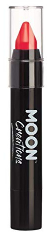 Moon Creations Gesichtsfarbesstift-Körperkreide, 3,2 g, schweißfeste und wasserbeständige Gesichtsfarbe, tierversuchsfrei, für Kostüme, Feste, Halloween für Kinder, Erwachsene (Rot, 3,5 g)