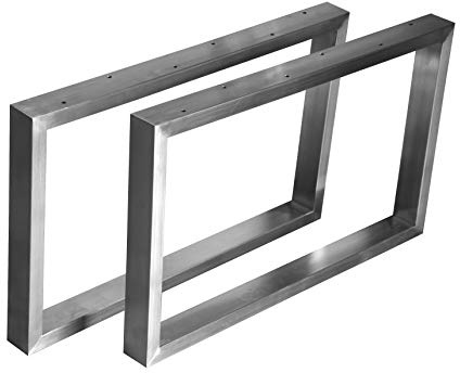 CHYRKA® Kufengestell Tischgestell MT 200x300mm Edelstahl 201 40x20 Rahmentisch Tischkufe Tischuntergestell - 1 Paar